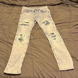 Mens Skinny Light Blue Jeans 34